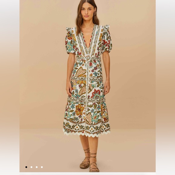 FARM Rio Dresses & Skirts - 💕 NWT Farm Rio Botanical Midi Dress